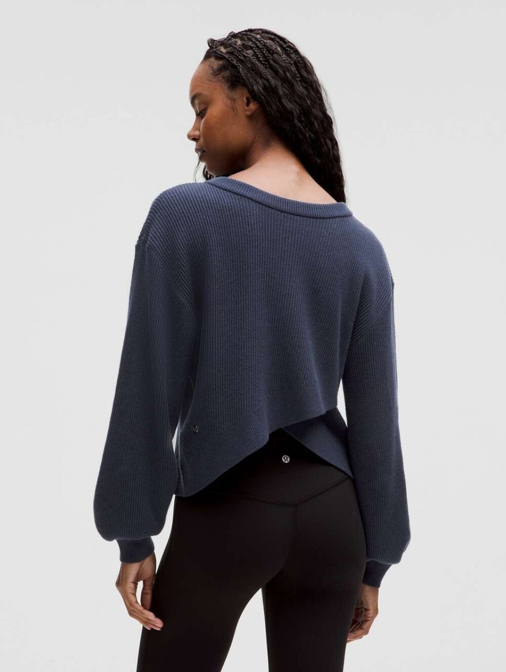 Lululemon Reversible Crossover Sweater in Night Sea - Picture 3 of 13